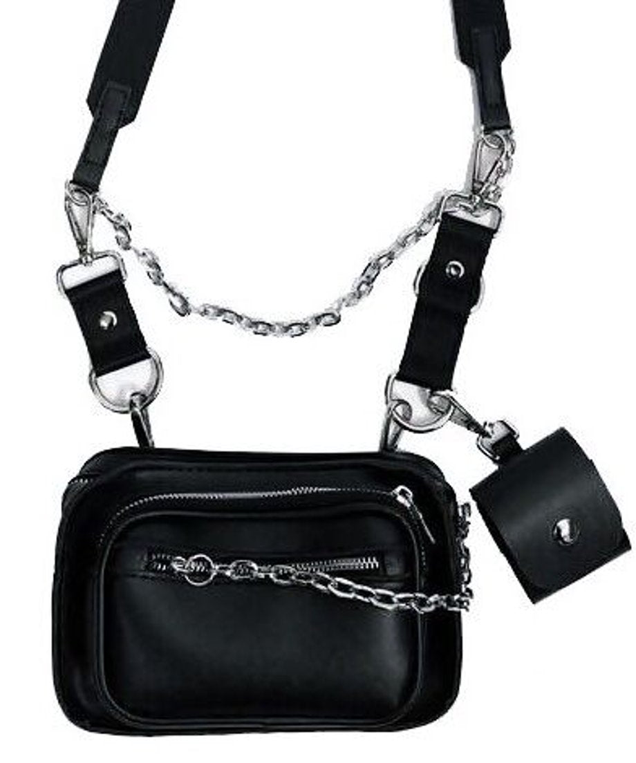 Chain Strap Multi Pocket Bag