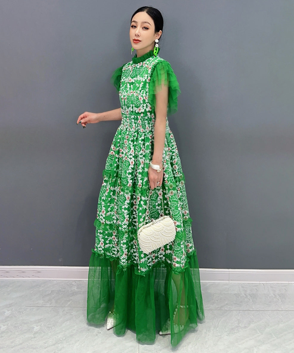 Mesh Sleeve Dress