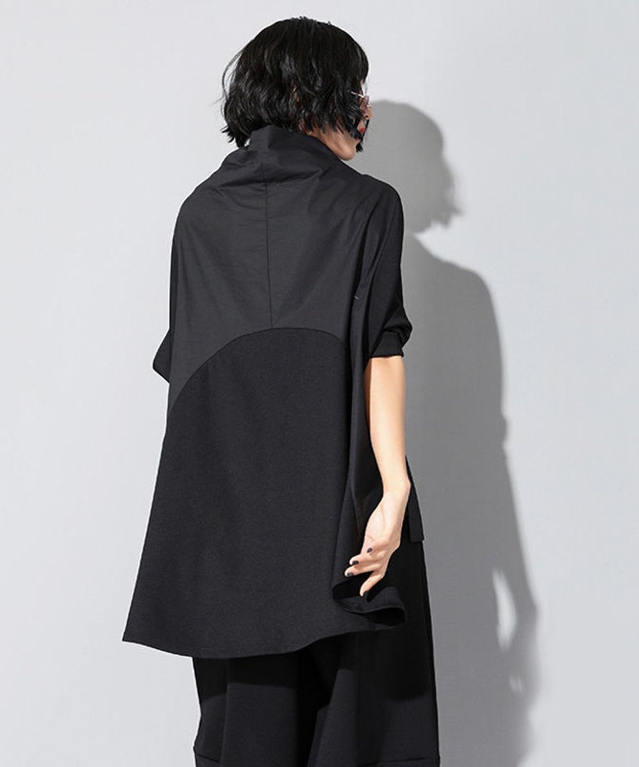 High Neck Box Pocket Top