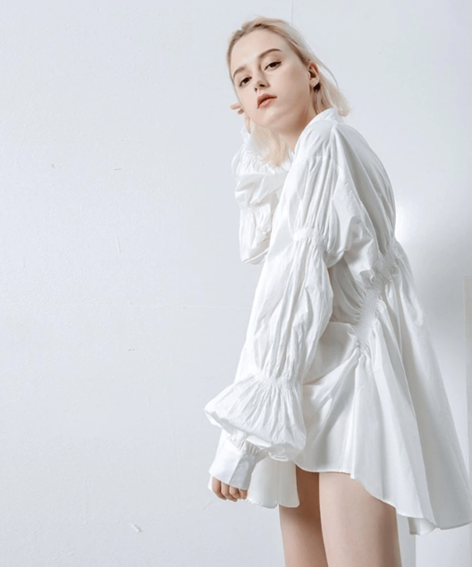Volume Flare Sleeve Blouse