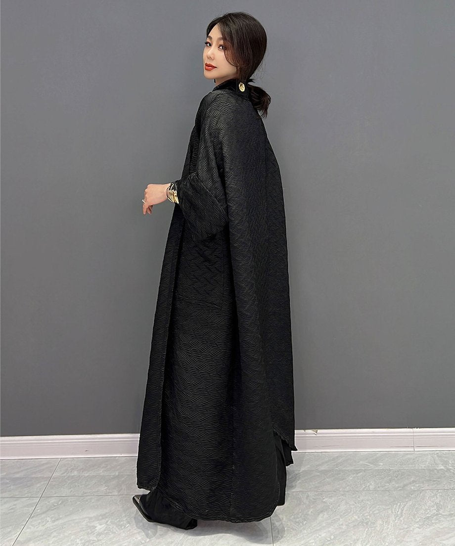 Quilted Long Flow Cardigan