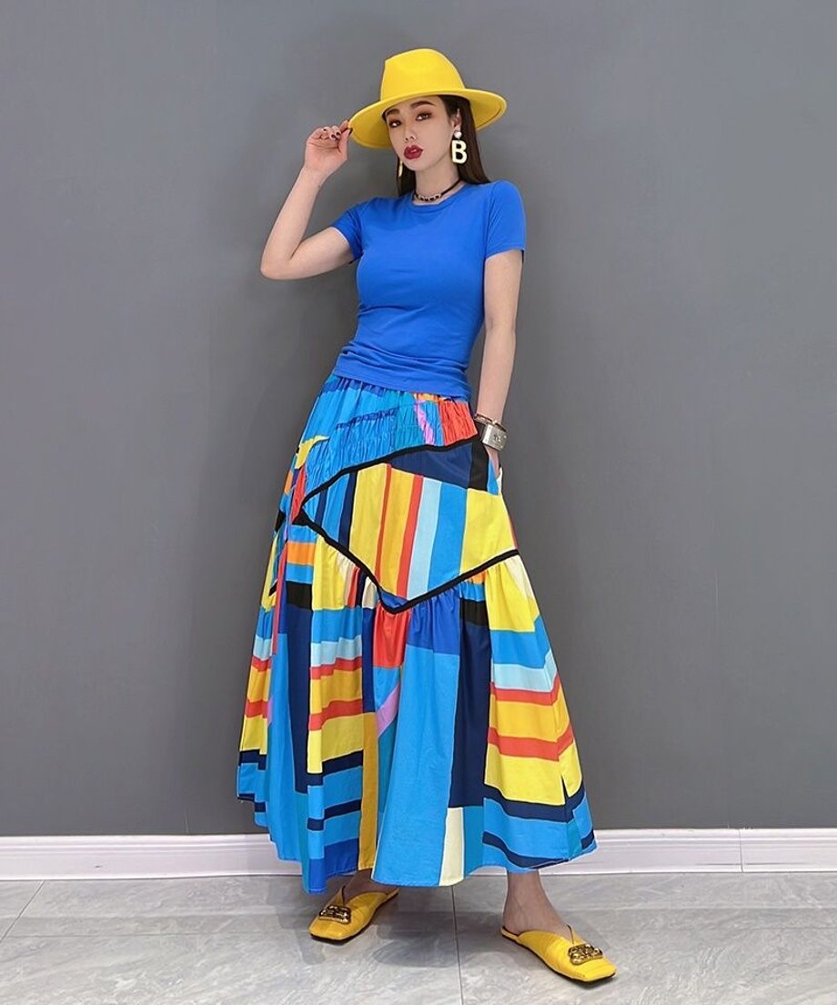 Tucked Gathered Skirt