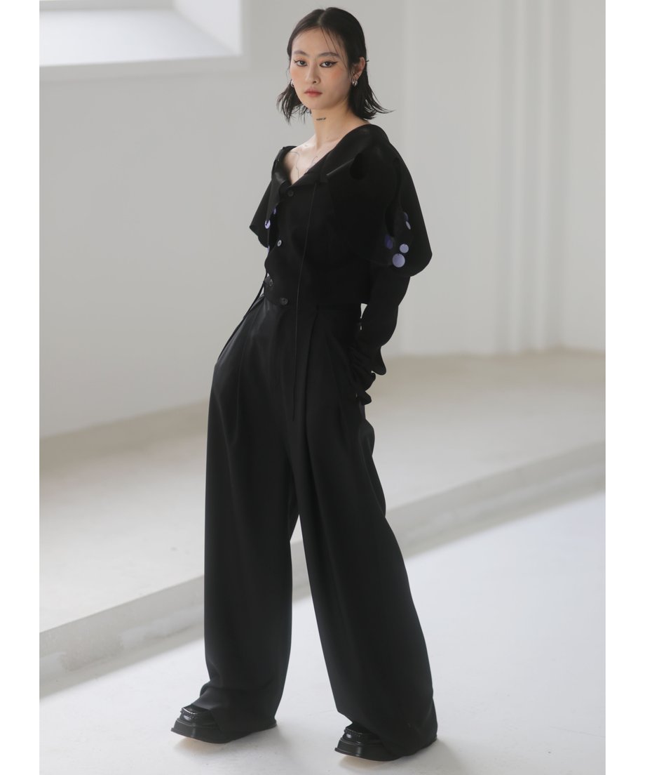 Abstract Cut-Out Crop Jacket