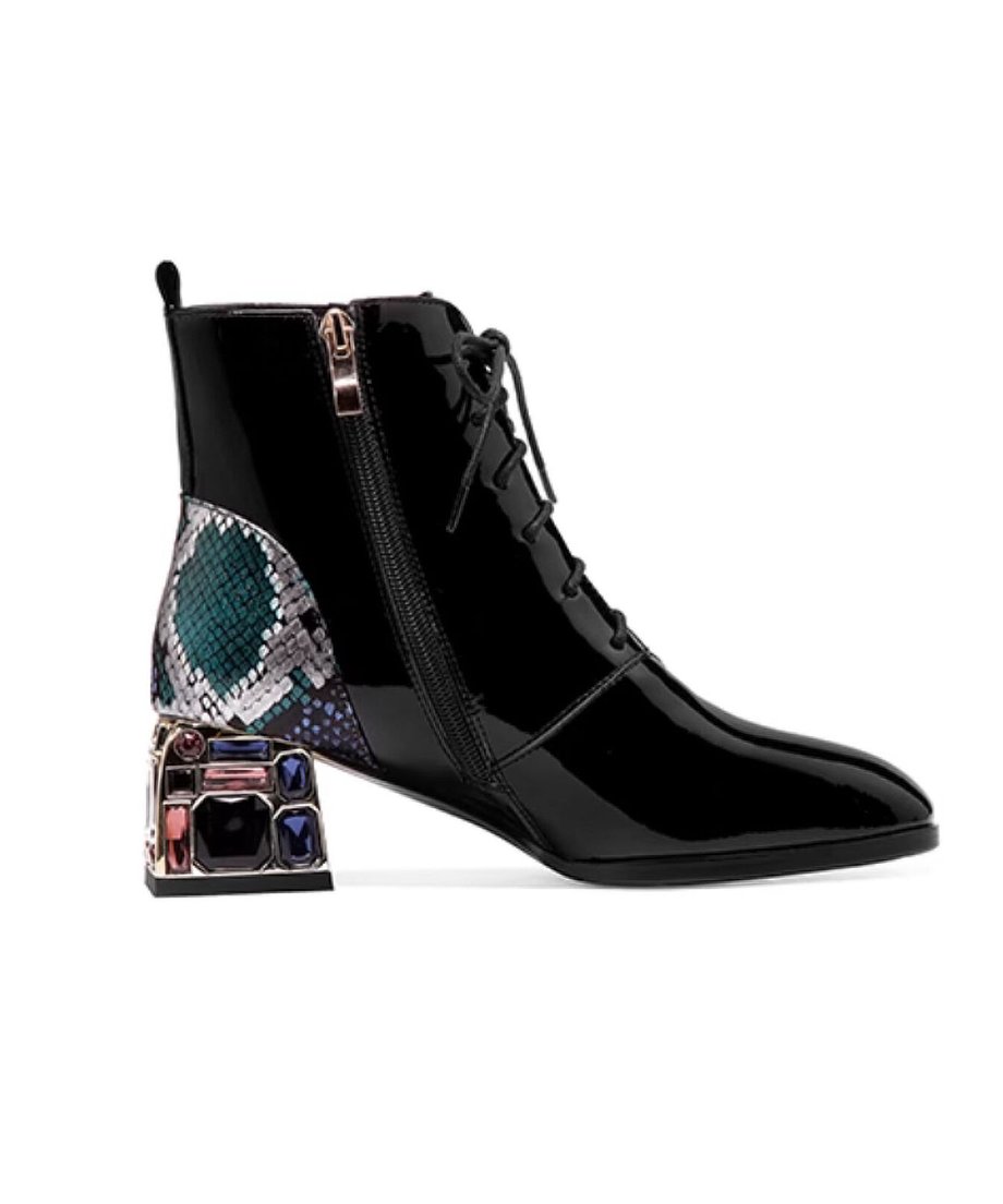 Bijou Heel Lace Up Boots