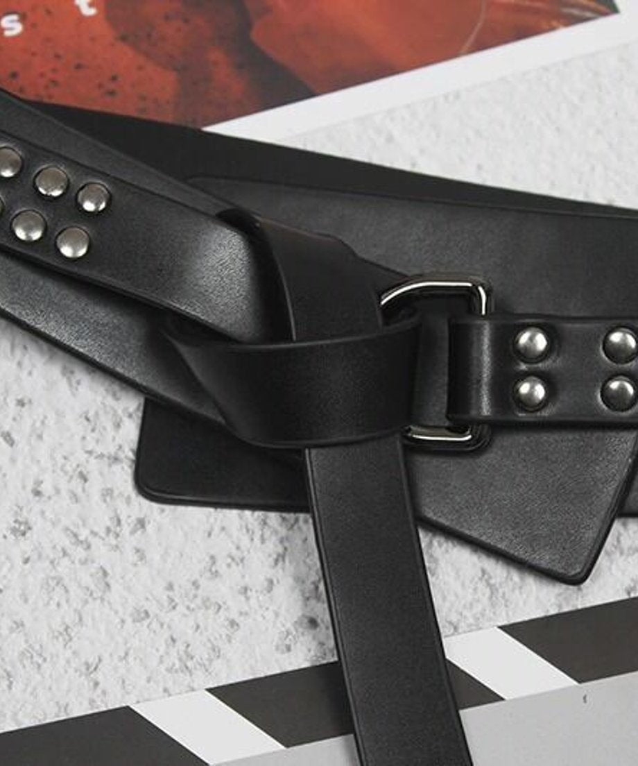 Studded Wrap Wide Belt