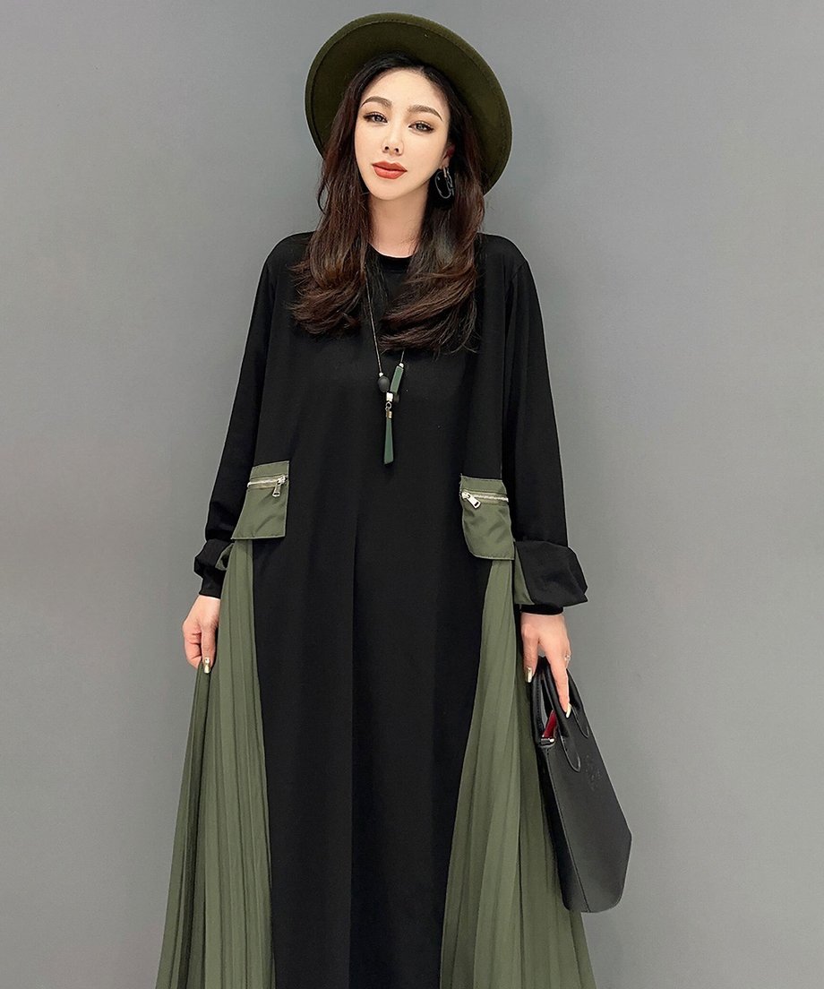 Side Pleated Dress