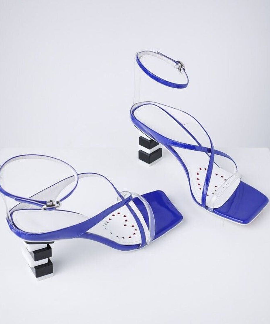 Geometric Heel Strap Sandals
