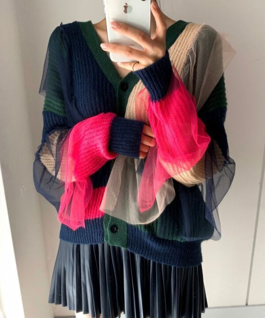 Colorful Tulle Cardigan