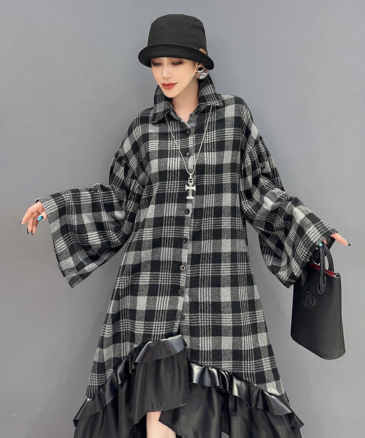 Tartan Check Fishtail Dress