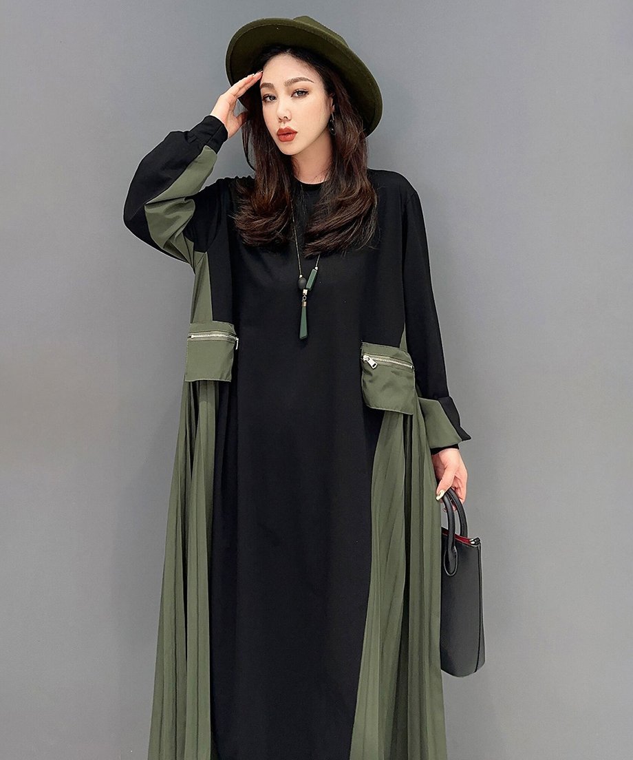 Side Pleated Dress