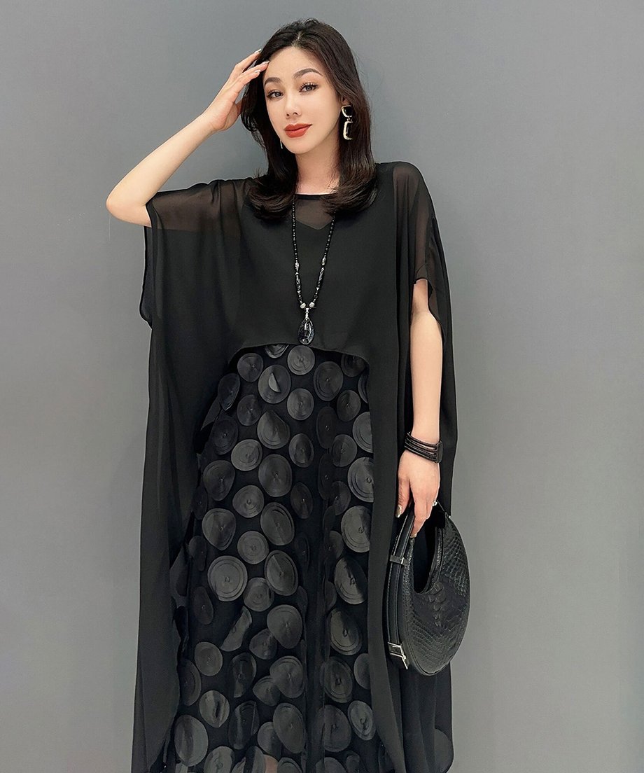 Side Long Top & Dot Dress Co-ord