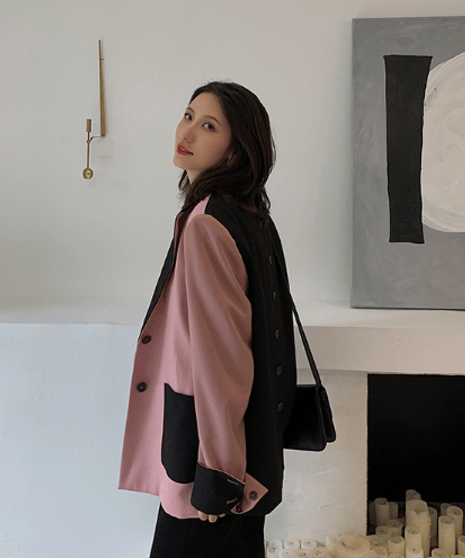 Two-tone Boxy Jacket