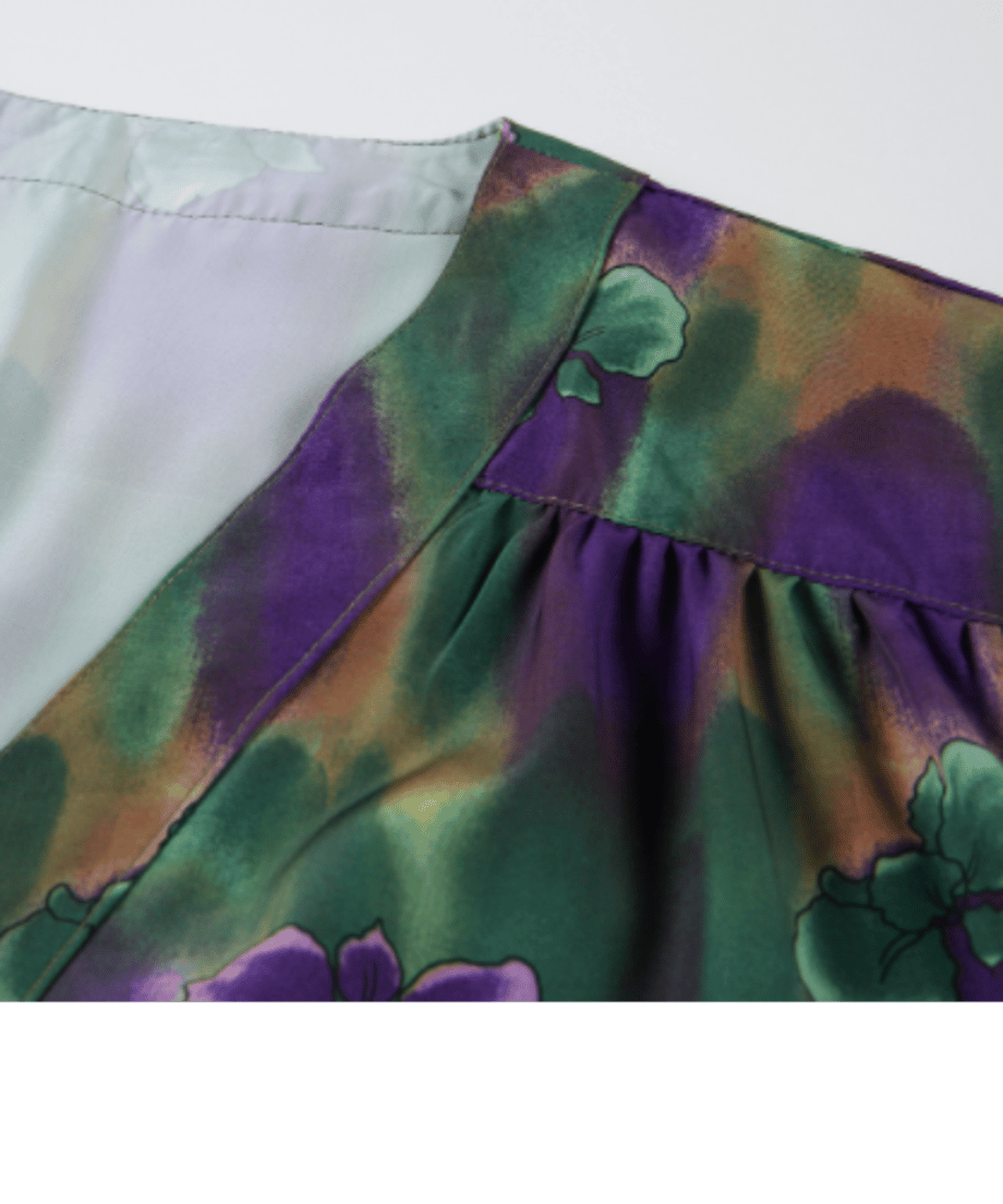 Iris Gradient Belted Blouse