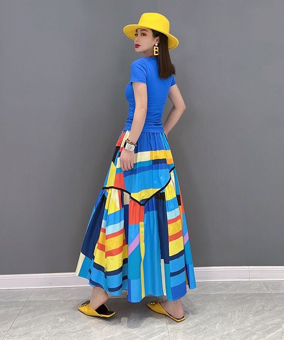 Tucked Gathered Skirt