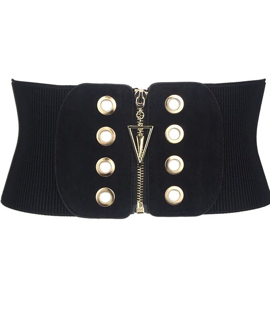 Eyelet Zip Rib Belt