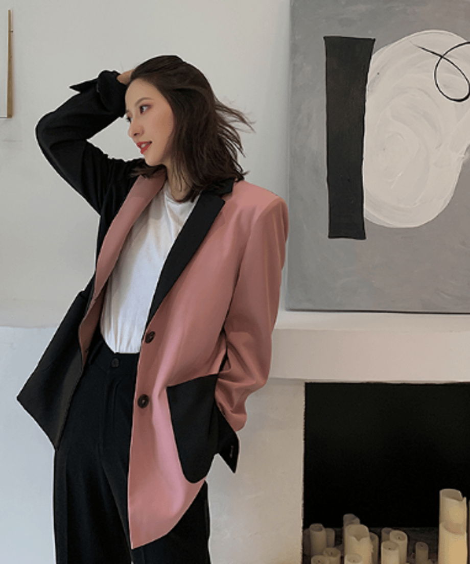 Two-tone Boxy Jacket