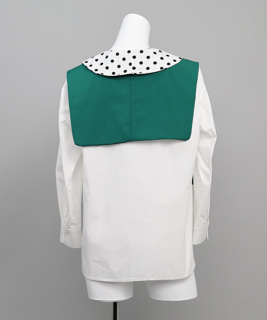 Polka Dot Collar Blouse
