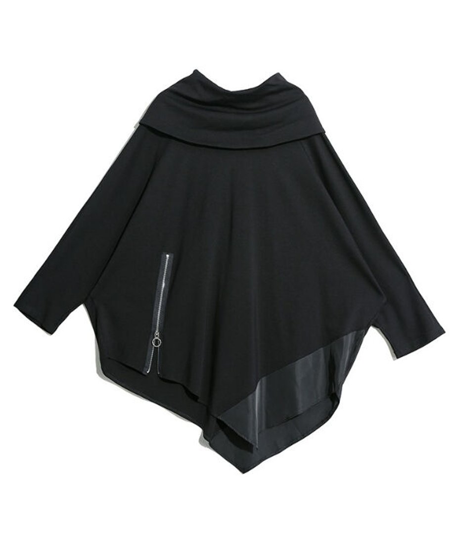 Drape Zip Oversized Pullover